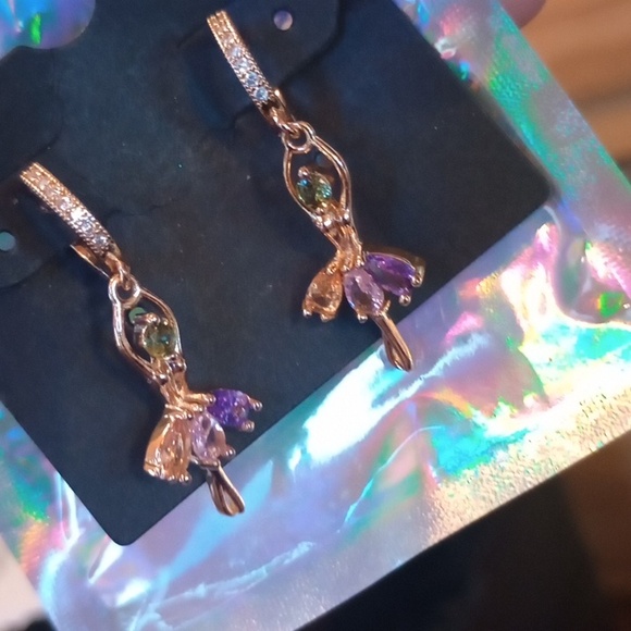 dainty Jewelry - ♥️A Individually $10 Or Bundle 4/$20 Dainty Gold Ballerina Earrings 💛